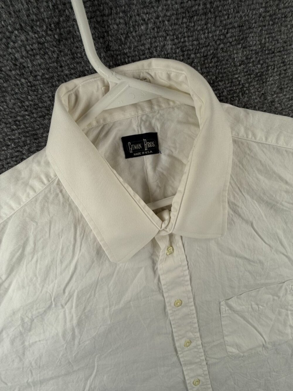 Gitman Bros Cotton White Button Up Shirt Long Sleeve Men 17.5 34 USA TTX Woven - Picture 7 of 16